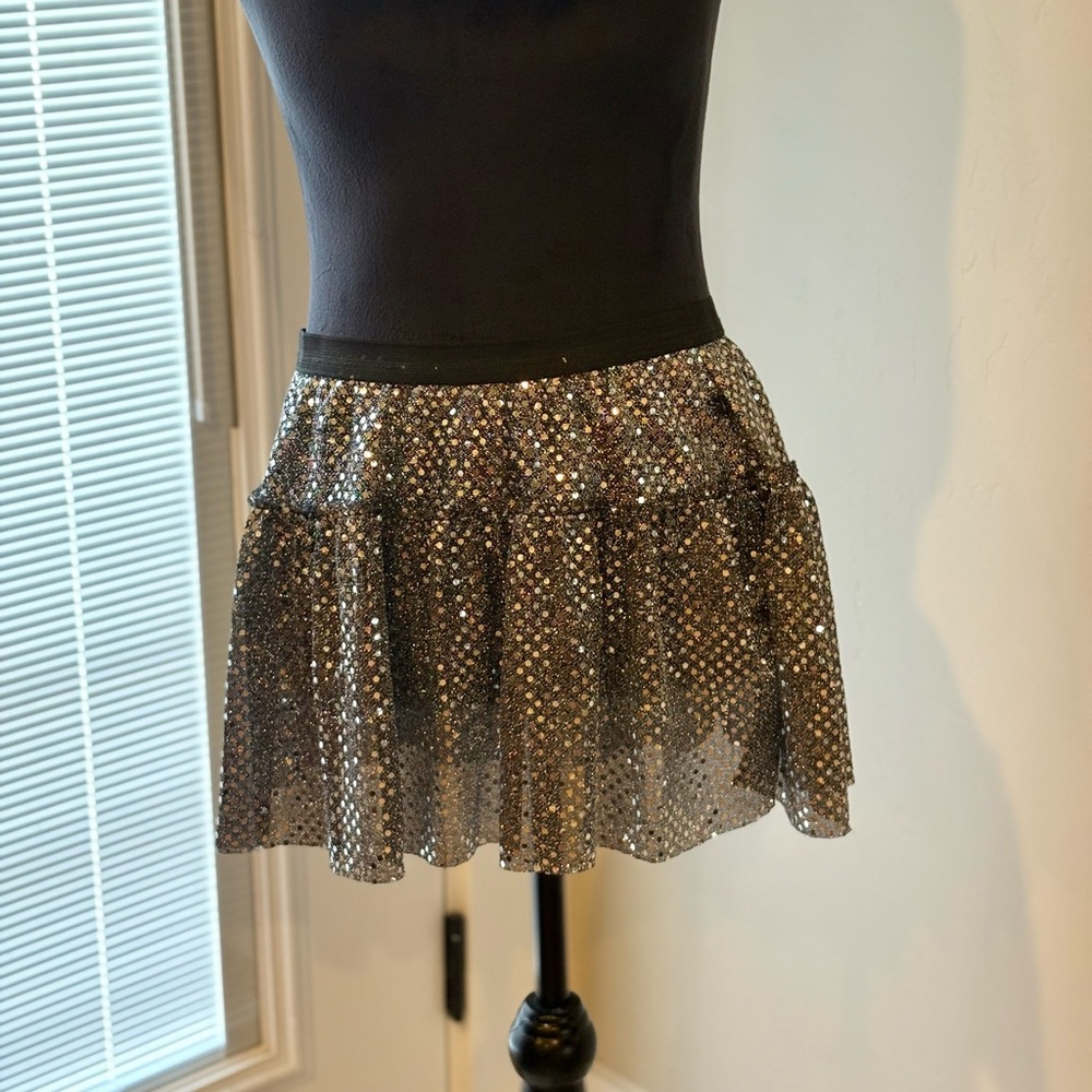 Sparkle Athletic Running Skirt - Silver